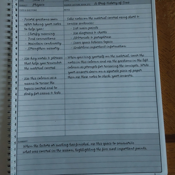 Universal Note Taking System / Notebook - Picture 3 of 4
